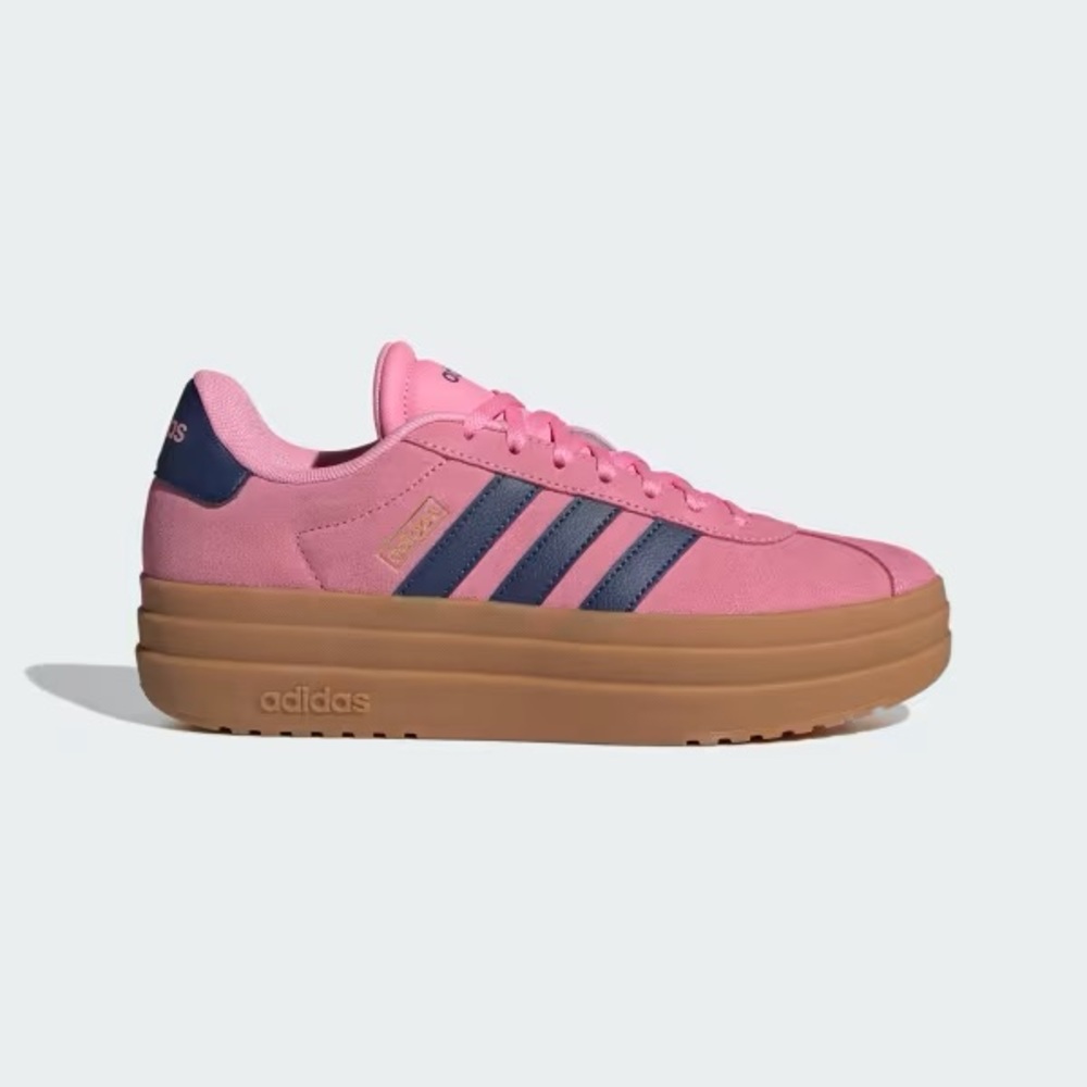 Adidas Women's VL Court Bold Shoes Sneakers in Bliss Pink and Blue Sz 7